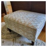 Modern Linen Lagoon Ottoman Modern Linen Lagoon Ottoman
