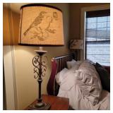 Pair of Wrought Iron Bird Motif Lamps Pair of Wrought Iron Bird Motif Lamps