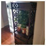 Small Console Shelf w/ Candles & Faux Plant Small Console Shelf w/ Candles & Faux Plant