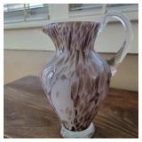 9" Polish Art Glass Pitcher 9" Polish Art Glass Pitcher
