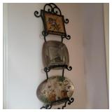 Wrought Iron Plate Display w/ Plates Wrought Iron Plate Display w/ Plates