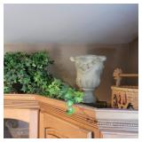 Lot of Decor w/ Basket, Planter, & Faux Ivy Lot of Decor w/ Basket, Planter, & Faux Ivy