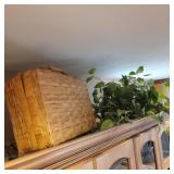 Basket & Faux Plant Basket & Faux Plant
