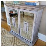 Modern Mirrored Pine Console Cabinet Modern Mirrored Pine Console Cabinet