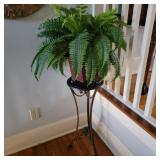 Wrought Iron Plant Stand w/ Faux Fern Wrought Iron Plant Stand w/ Faux Fern