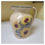 Sunflower Motif Pitcher