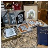 Lot of Picture Frames & Medical Book