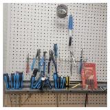 Lot of Tools w/ Blue Handle Screwdrivers