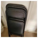 4 Black Folding Chairs