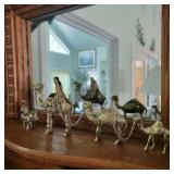 Vintage Brass Camel Figurines