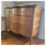 Antique Serpentine Oak Chest of Drawers