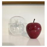 Marble Apple w/ Plastic Apple