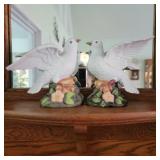 Pair of Ceramic Dove Figurines