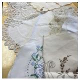 Lot of Doilies & Cloth Table Scarves