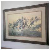 Signed Frank McCarthy 'Under Hostile Fire' Art