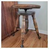 Antique Piano Stool