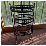 Folding 3 Tier Metal Plant Stand