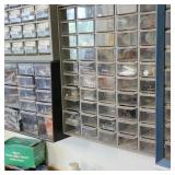 Parts Bins w/ Wall of Tools & Contents