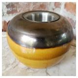 4' Pottery Candle Holder w/ Insert