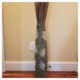 Leaf Themed Vase w/ Decor