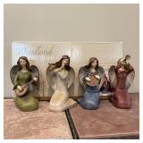 Woodlands Faux Wood Angels in Box