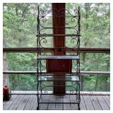 Wrought Iron & Glass Rack