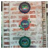 Three Pottery Suns Decor