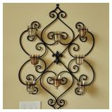 Wrought Iron Fleur-de-lis Candle Holder