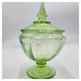 Anchor Hocking Depression Green Candy Dish