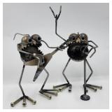 Folk Art Metal Rockstar Frogs