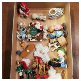 Box of Christmas Ornaments and Decor