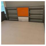 Locker Room Style Full Size Headboard, Frame, &