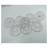 8 Gorham Crystal Coasters