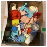 Vintage Plastic Doll House Furniture w/ Metal &