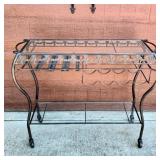 Wrought Iron Wine Cart