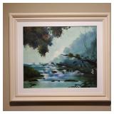 Gentle River Rapids Oil on Canvas Signed Millon De