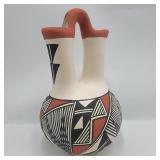 7' N. Victorino Signed Acoma Wedding Vase