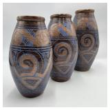 Trio of Brazilian Pottery Vases