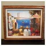 View of The Golden Gate Oil on Canvas Signed