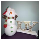 Snowman & JOY Sign