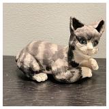 Signed & Hand Sculpted Clay Cat Figure