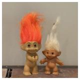 2 Vintage Troll Dolls