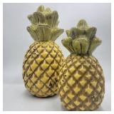 Ceramic Pineapple Decor Pair