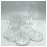 Lot of Crystal Glasses & Coasters