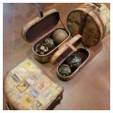 Modern Decorative World Travel Cases w/ Orbs