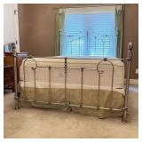 Queen Metal Bed Frame  w/ Serta Mattress,