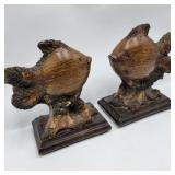 Pair of Decorative Wood Fish