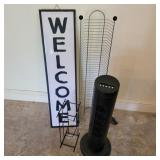 Cd Rack w/ Welcome Sign