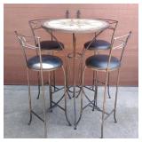 Radial Design Patio Table With Chairs