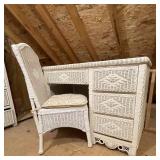 Wicker Desk & Chair